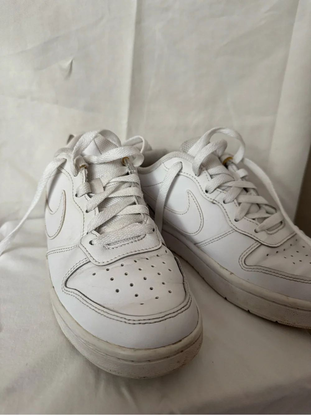 Nike White Low-Top Leather Sneakers